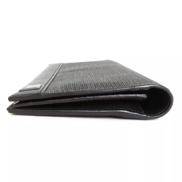 Auth Dunhill Bifold Long Wallet Dark Brown Leather - - Picture 4 of 8